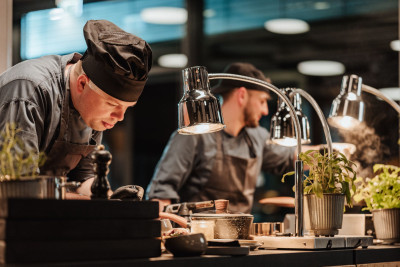 Dekhalu chefs at work during a live cooking event