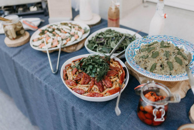 Buffet catering with a variety of dishes