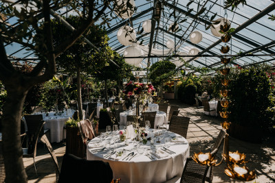 Lichtdurchflutetes Glashaus der Handelsgärtnerei Decher in Karben